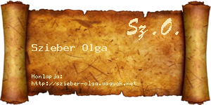 Szieber Olga névjegykártya